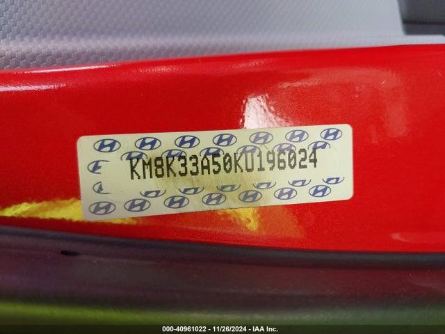 KM8K33A50KU196024 Hyundai Kona Limited