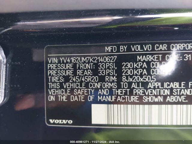 YV4162UM7K2140627 Volvo Xc40 T5 R-design