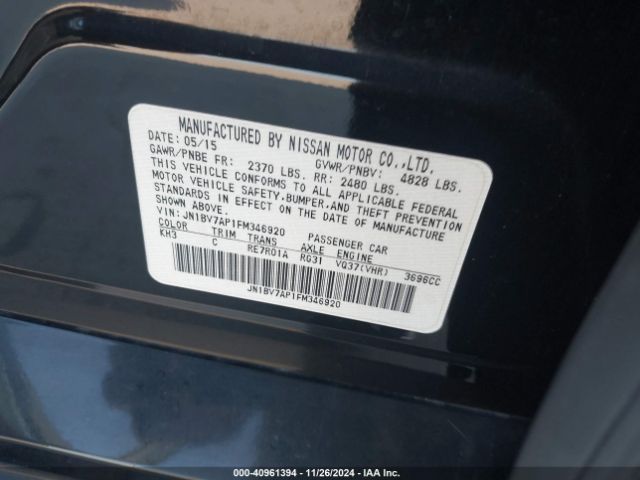 JN1BV7AP1FM346920 Infiniti Q50 Premium