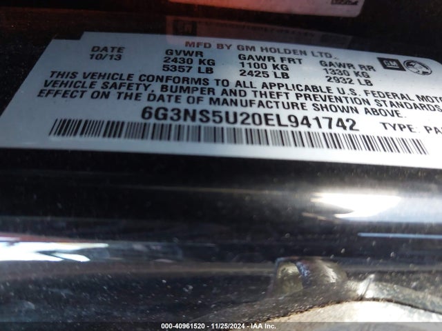 6G3NS5U20EL941742 Chevrolet Caprice Police