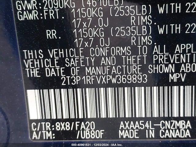 Toyota Rav4 Xle 2023 2T3P1RFVXPW369893 Image 9