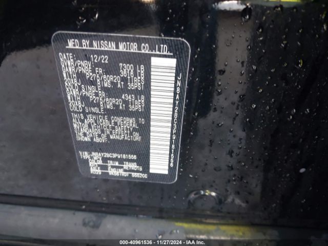 JN8AY2BC3P9181556 Nissan Armada Sl 2wd
