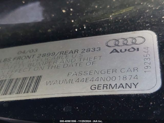 2004 AUDI A8 L WAUML44E44N001874 Photo 8