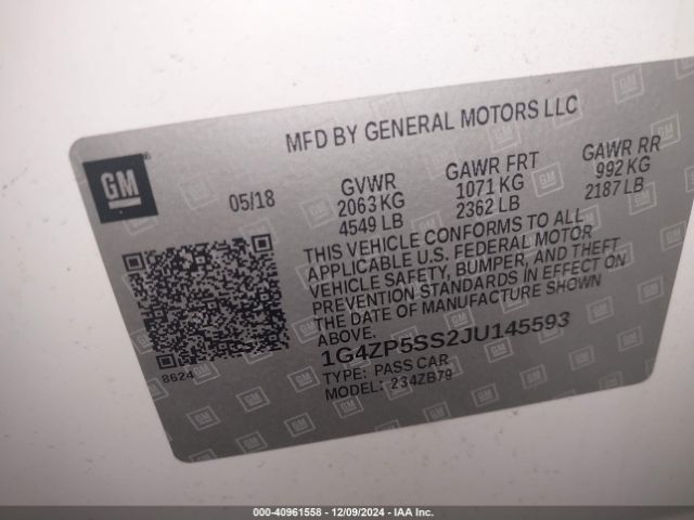 1G4ZP5SS2JU145593 Buick Lacrosse Essence