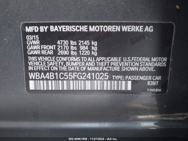 WBA4B1C55FG241025 BMW 435i Gran Coupe