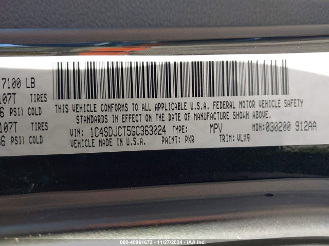 1C4SDJCT5GC363024 Dodge Durango R/t