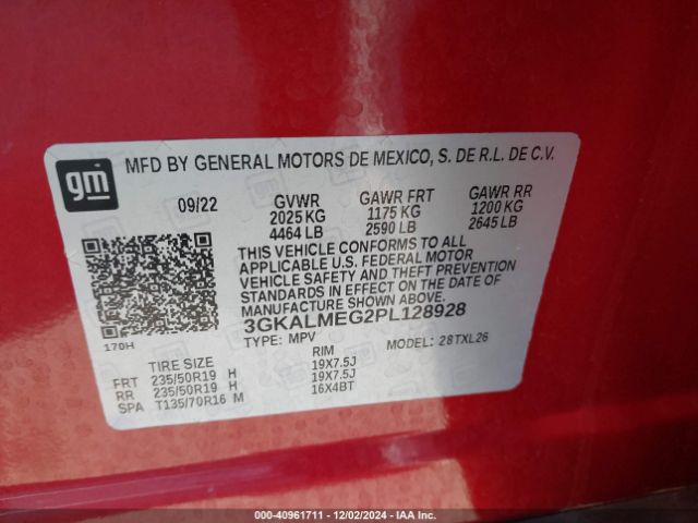 3GKALMEG2PL128928 GMC Terrain Fwd Sle