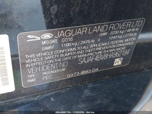 SAJAF4BV8HA962184 Jaguar Xe 35t R-sport