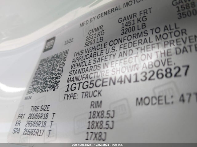 1GTG5CEN4N1326827 GMC lgz