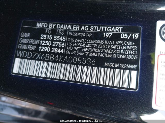 2019 MERCEDES-BENZ AMG GT 53 4-DOOR COUPE WDD7X6BB4KA008536 Photo 8