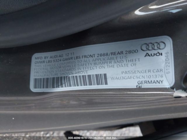 2012 AUDI A7 WAU3GAFC5CN101376 Photo 8