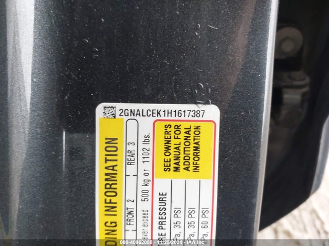 2GNALCEK1H1617387 Chevrolet EQUINOX LT
