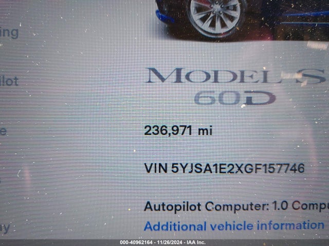 5YJSA1E2XGF157746 Tesla Model S 60d/70d/75d/85d/90d