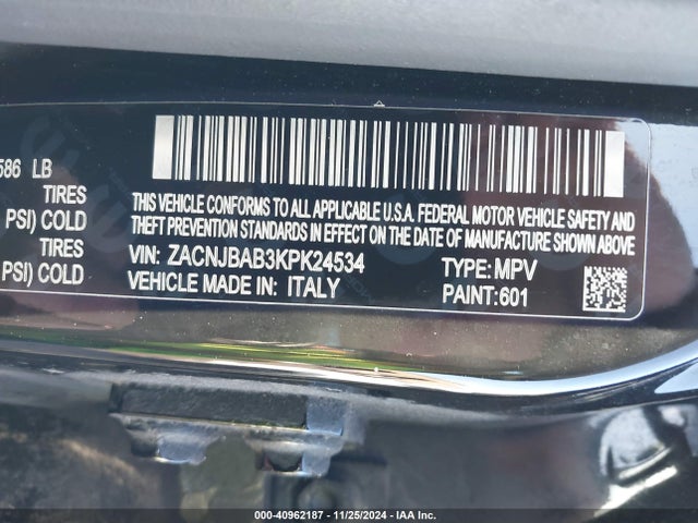 ZACNJBAB3KPK24534 Jeep Renegade Sport 4x4