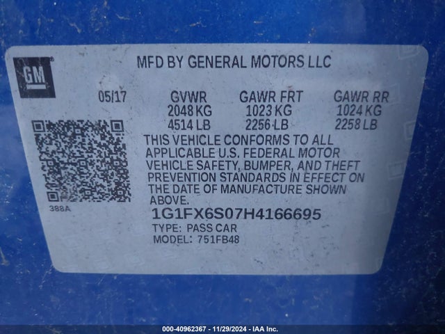 Chevrolet Bolt Ev Premier 2017 1G1FX6S07H4166695 Image 9