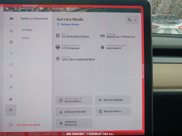 2019 TESLA MODEL 3 5YJ3E1EAXKF173583 Photo 6