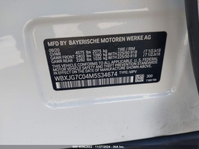 WBXJG7C04M5S34674 BMW X1 Sdrive28i