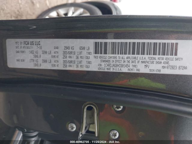 1C4RDJAG8HC601454 Dodge Durango Sxt Awd