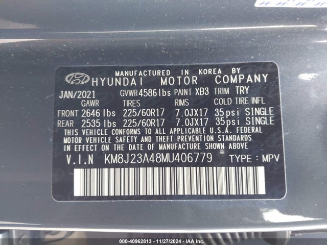 Hyundai TUCSON SE 2021 KM8J23A48MU406779 Image 9