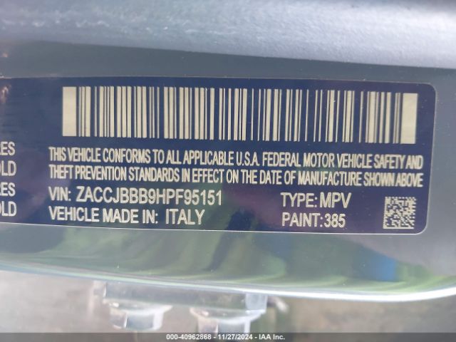 ZACCJBBB9HPF95151 Jeep Renegade Latitude 4x4