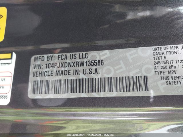 1C4PJXDNXRW135586 Jeep Wrangler 4-door Sport S 4x4