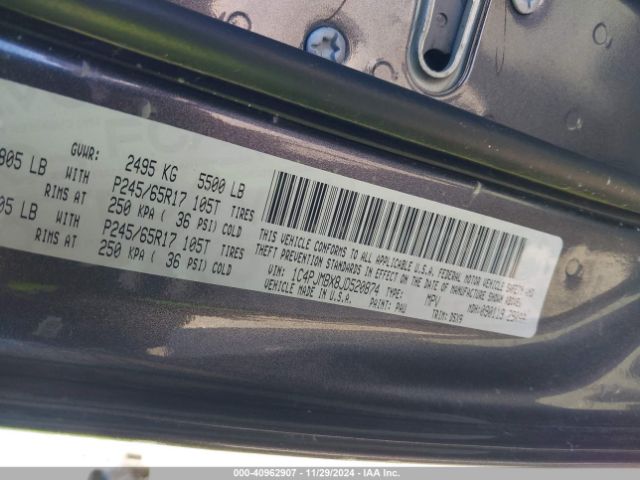 1C4PJMBX8JD520874 Jeep Cherokee Trailhawk 4x4