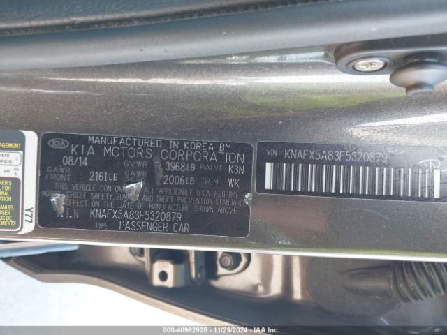 KNAFX5A83F5320879 KIA FORTE EX