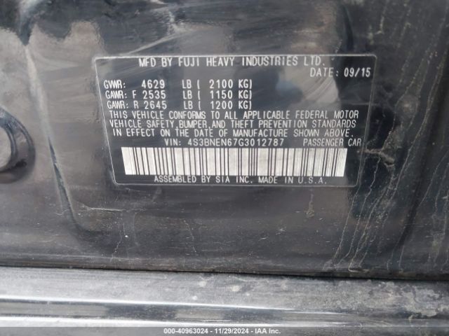 4S3BNEN67G3012787 Subaru Legacy 3.6r Limited