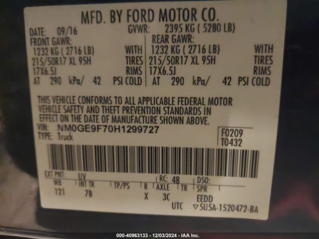 NM0GE9F70H1299727 Ford Transit Connect Xlt
