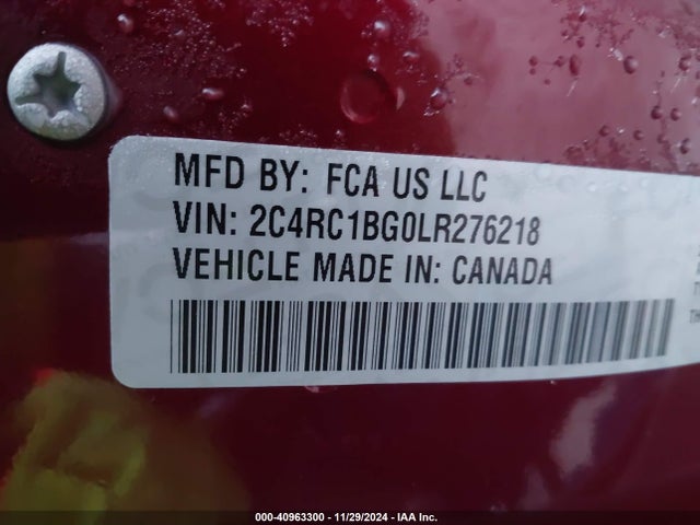 Chrysler Pacifica Touring L 2020 2C4RC1BG0LR276218 Image 9