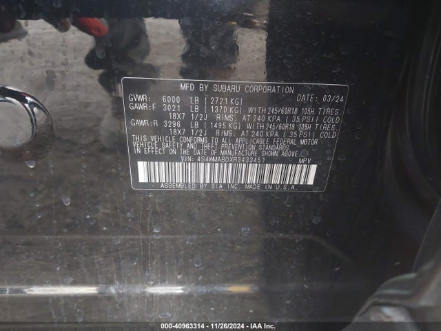 4S4WMABDXR3433451 Subaru Ascent Premium 8-passenger