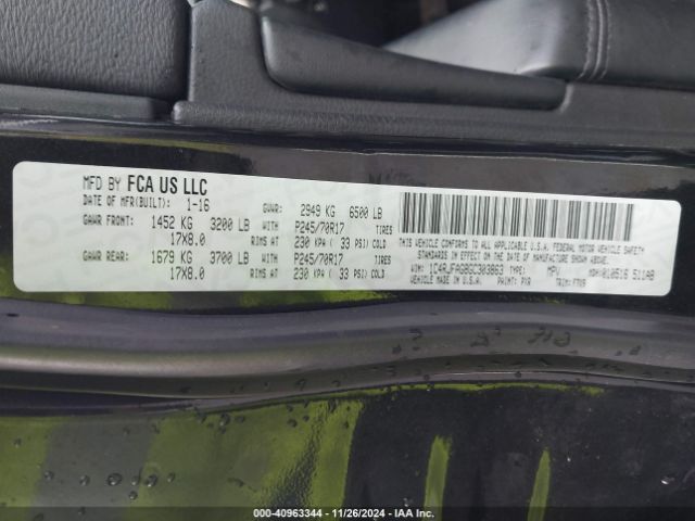1C4RJFAG8GC303863 Jeep Grand Cherokee Laredo