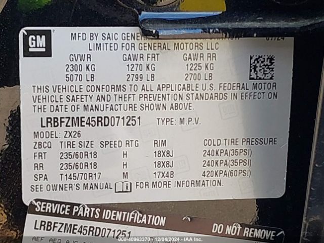 LRBFZME45RD071251 Buick Envision Preferred Awd
