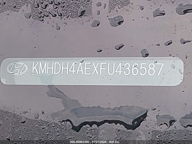 KMHDH4AEXFU436587 Hyundai ELANTRA SE