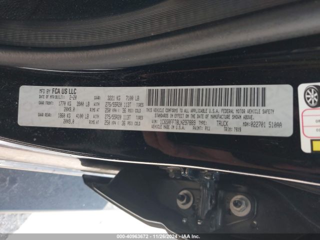 1C6SRFFT8LN297889 RAM 1500 Big Horn  4x4 5'7 Box