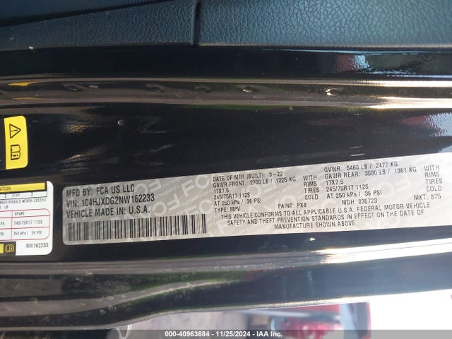 1C4HJXDG2NW162233 Jeep Wrangler Unlimited Sport S 4x4