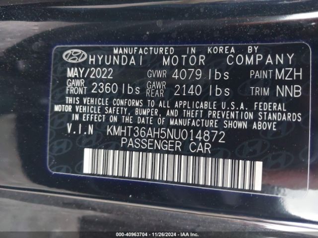 KMHT36AH5NU014872 Hyundai VELOSTER N