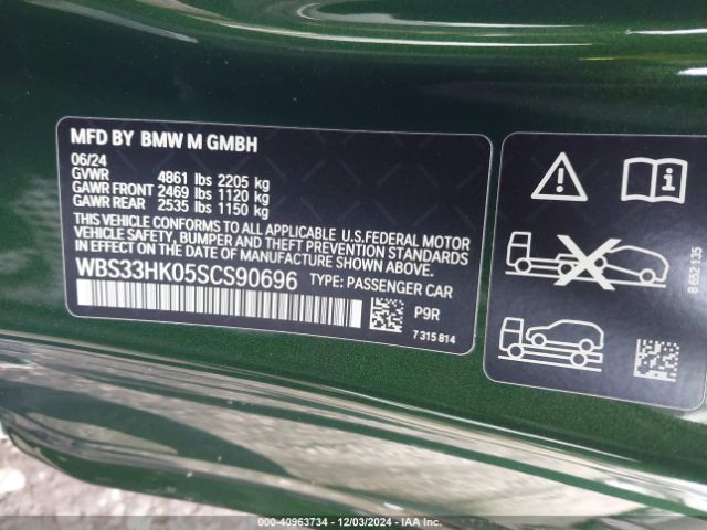 WBS33HK05SCS90696 BMW M4 Competition Xdrive