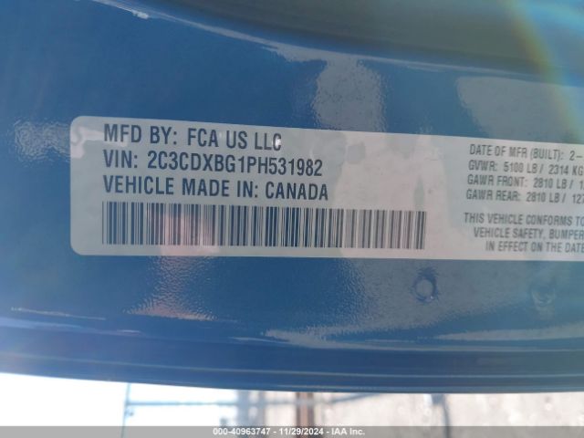 2C3CDXBG1PH531982 Dodge Charger Sxt
