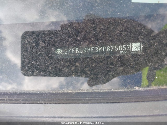 5YFBURHE3KP875857 Toyota Corolla Xse