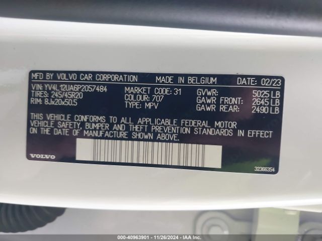 2023 VOLVO XC40 YV4L12UA6P2057484 Photo 8