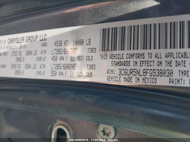 3C6UR5NL8FG538030 RAM 2500 Laramie