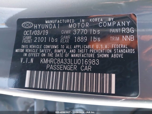 Hyundai Venue Sel 2020 KMHRC8A33LU016983 Image 9