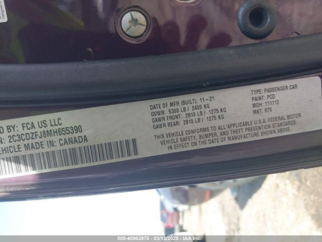 2C3CDZFJ8MH655390 Dodge Challenger R/t Scat Pack