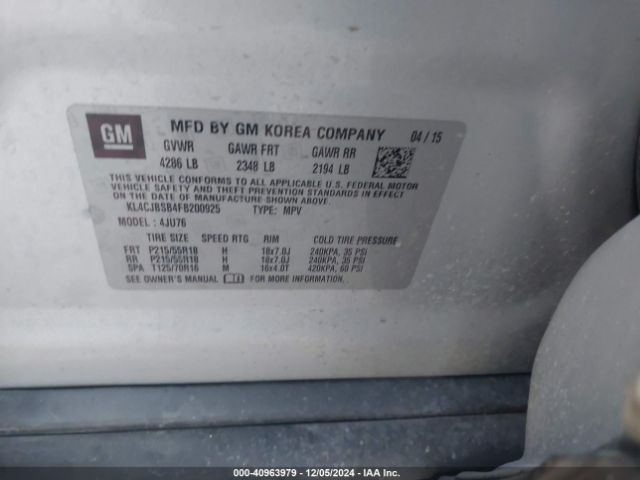 KL4CJBSB4FB200925 Buick Encore Convenience