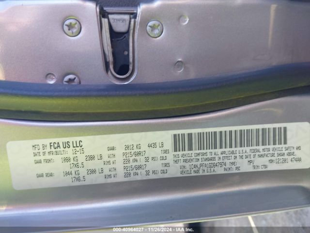 1C4NJPFA1GD647974 Jeep Patriot Latitude