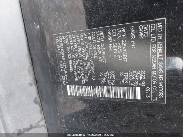 KNMAT2MV8GP594495 Nissan ROGUE S