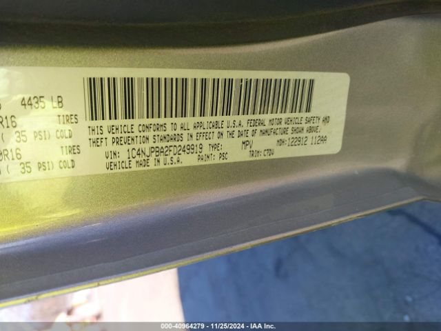 1C4NJPBA2FD249919 Jeep Patriot Sport