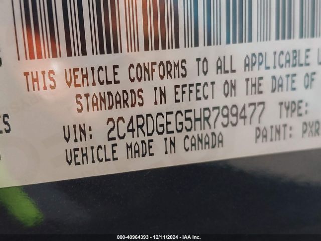 2C4RDGEG5HR799477 Dodge Grand Caravan Gt
