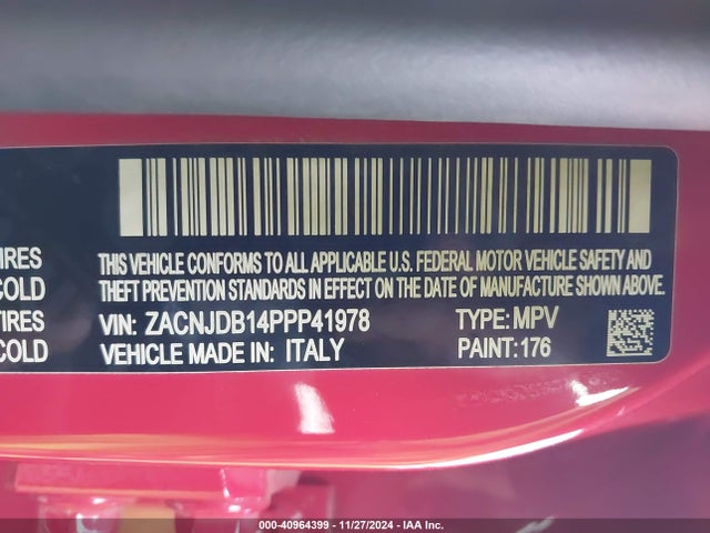 ZACNJDB14PPP41978 Jeep Renegade Upland 4x4